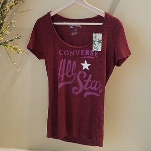 Converse Raw Edge Logo Tee, NWT